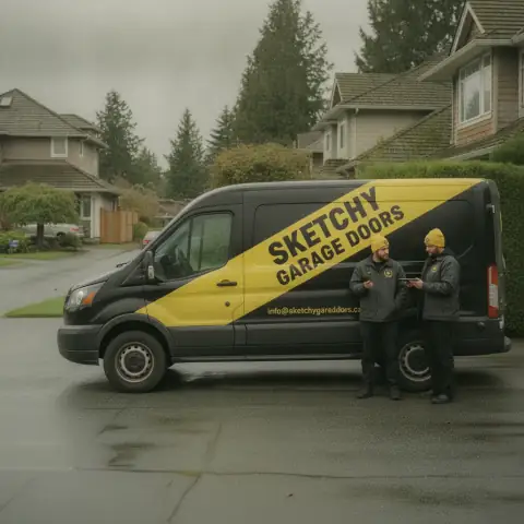 Sketchy Garage Doors van in Coquitlam, BC