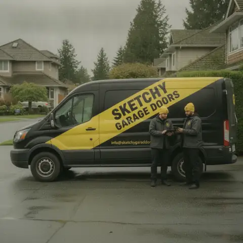 Sketchy Garage Doors van in Port Coquitlam, BC