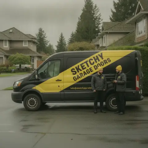 Sketchy Garage Doors van in Port Moody, BC