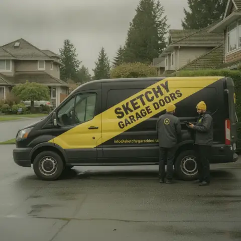 Sketchy Garage Doors van in Surrey, BC